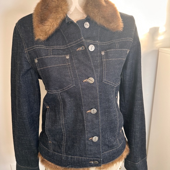 Amazing 70s Y2K vintage penny lane denim jacket with detachable trim - Picture 11 of 12